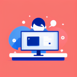 Image figurant un utilisateur utilisant son ordinateur fixe