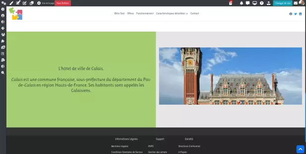 Un bloc fraîchement intégré et personnalisé